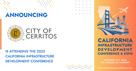 The City of Cerritos will be attending the 2025 California Infrastructure Development Conference & Expo